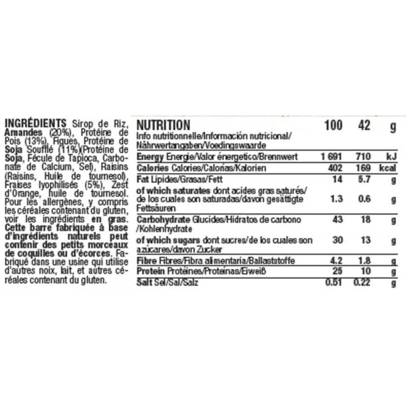 15 Barres Protéinées Aux Céréales - Véganes - 42g - Amande/Fraise 4 15 Barres Protéinées Aux Céréales - Véganes - 42g - Amande/Fraise – Image 4