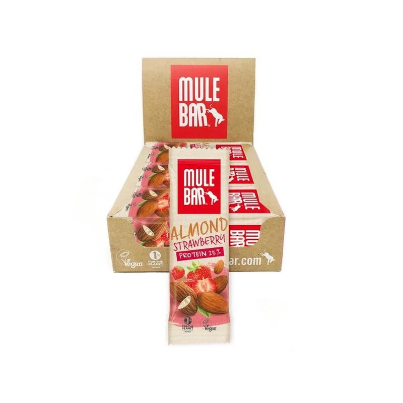 15 Barres Protéinées Aux Céréales - Véganes - 42g - Amande/Fraise 1 15 Barres Protéinées Aux Céréales - Véganes - 42g - Amande/Fraise