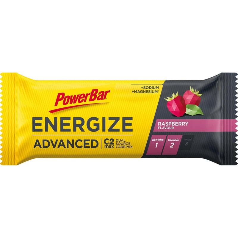 Barre Energétique Energize C2max Powerbar Framboise 3x55G 2 Barre Energétique Energize C2max Powerbar Framboise 3x55G – Image 2