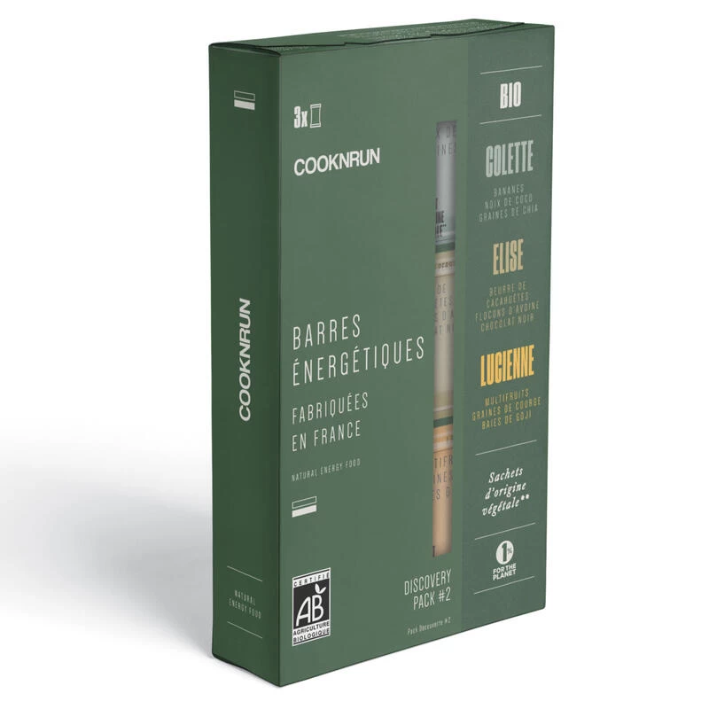 Barres énergétiques Bio Aux Dattes CooknRun Discovery Pack #2 1 Barres énergétiques Bio Aux Dattes CooknRun Discovery Pack #2