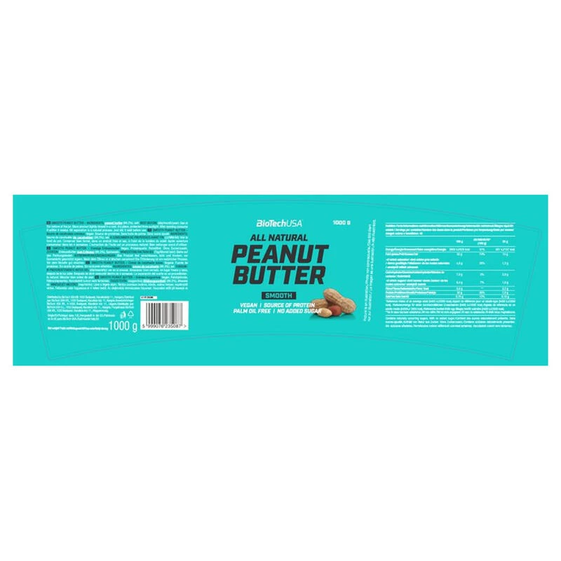 Beurres Protéinés | Peanut Butter Biotech USA (1kg) | Smooth 2 Beurres Protéinés | Peanut Butter Biotech USA (1kg) | Smooth – Image 2