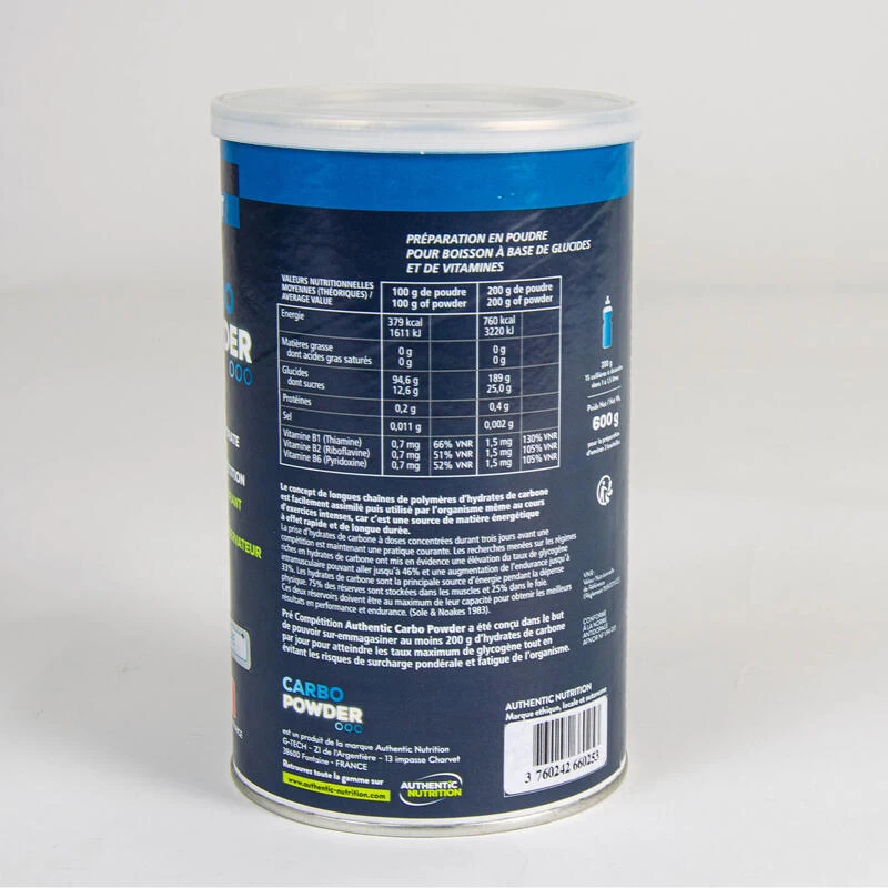 Boisson De Préparation - Carbo POWDER 600 Gr Nature 3 Boisson De Préparation - Carbo POWDER 600 Gr Nature – Image 3