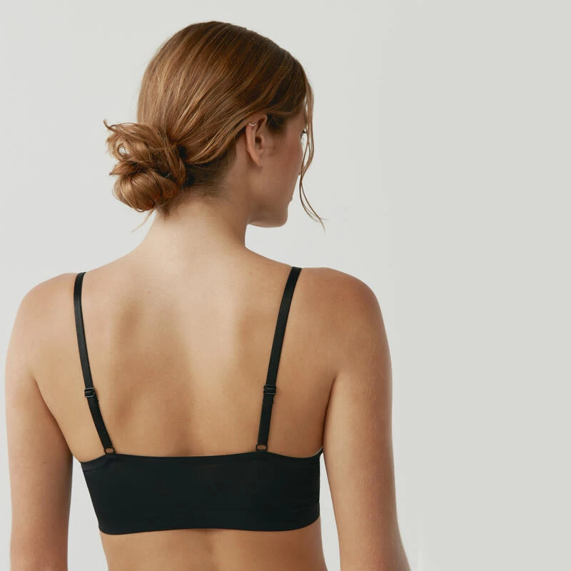 Brassière De Sport Soutien-gorge Eryx Black Limba Black Microfiber 2 Brassière De Sport Soutien-gorge Eryx Black Limba Black Microfiber – Image 2