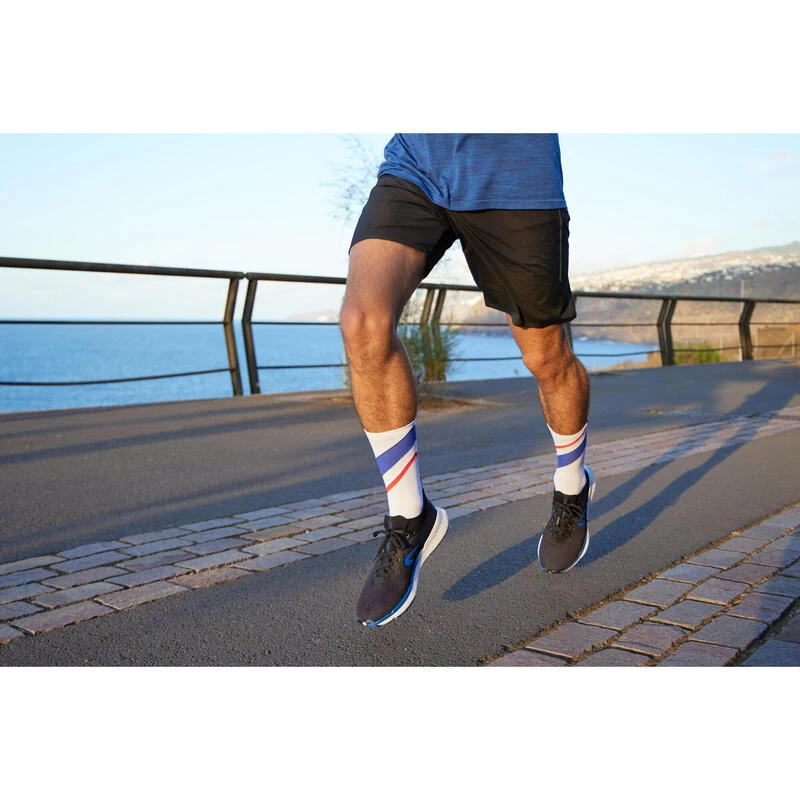 CHAUSSETTES DE RUNNING RUN900 EPAISSES MI-MOLLET BLANCHES BLEUES ROUGES 2 CHAUSSETTES DE RUNNING RUN900 EPAISSES MI-MOLLET BLANCHES BLEUES ROUGES – Image 2