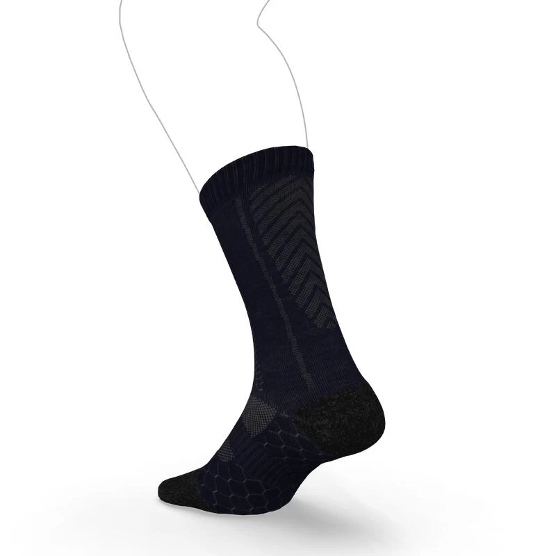 CHAUSSETTES DE RUNNING RUN900 MI-MOLLET LAINE MERINOS MARINE 3 CHAUSSETTES DE RUNNING RUN900 MI-MOLLET LAINE MERINOS MARINE – Image 3