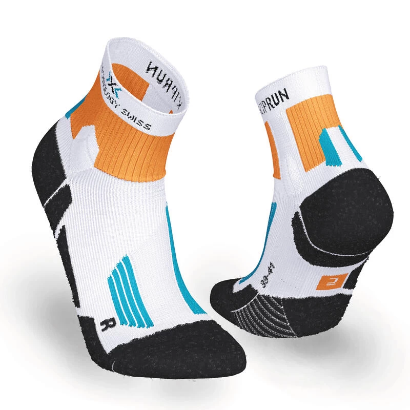 CHAUSSETTES DE RUNNING RUN900 X BLANC/ORANGE 1 CHAUSSETTES DE RUNNING RUN900 X BLANC/ORANGE