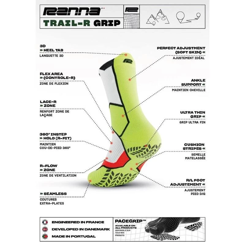 CHAUSSETTES DE TRAIL ANTIDÉRAPANTES TRAIL-R GRIP 2 CHAUSSETTES DE TRAIL ANTIDÉRAPANTES TRAIL-R GRIP – Image 2