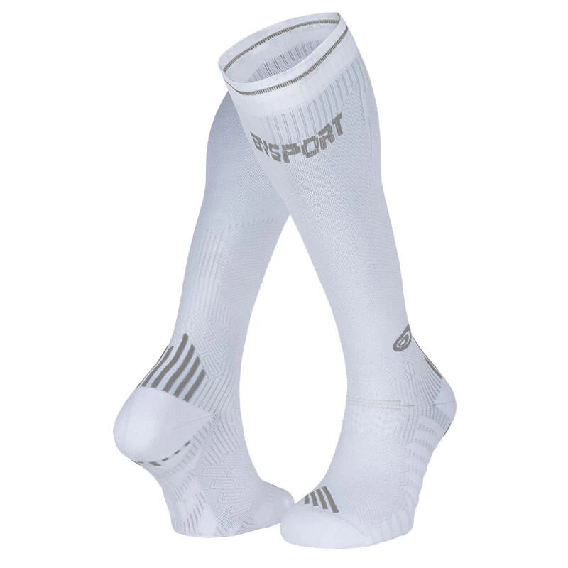 BV Sport Chaussettes Run Compression Blanc/gris 1 BV Sport Chaussettes Run Compression Blanc/gris