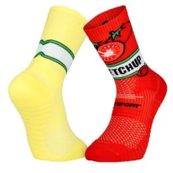 BV Sport Chaussettes TRAIL ULTRA NUTRISOCKS Ketchup / Mayo - Collector