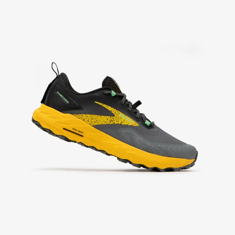 CHAUSSURE DE RUNNING TRAIL HOMME BROOKS RUNNING CASCADIA 17 JAUNE ET GRIS 1 CHAUSSURE DE RUNNING TRAIL HOMME BROOKS RUNNING CASCADIA 17 JAUNE ET GRIS