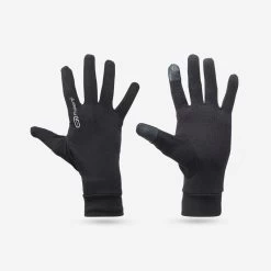Kalenji Gants De Running Tactiles Homme Femme- KIPRUN Warm 100 Noir