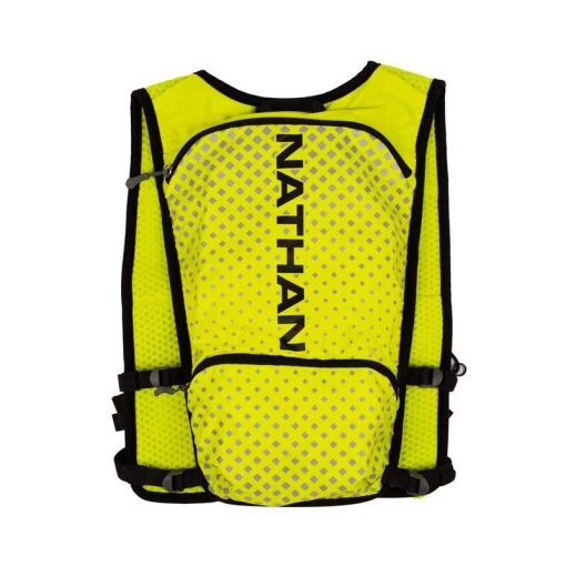 Gilet De Course Nathan HyperNight Quickstart 4L JAUNE -Fit Runner Soldes gilet de course nathan hypernight quickstart 4l jaune