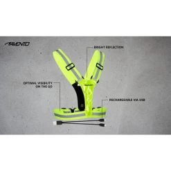 AVENTO Gilet De Sport à Led - Rechargeable - Jaune Fluo - Gilet De Sécurité -Fit Runner Soldes gilet de sport a led rechargeable jaune fluo gilet de securite 6