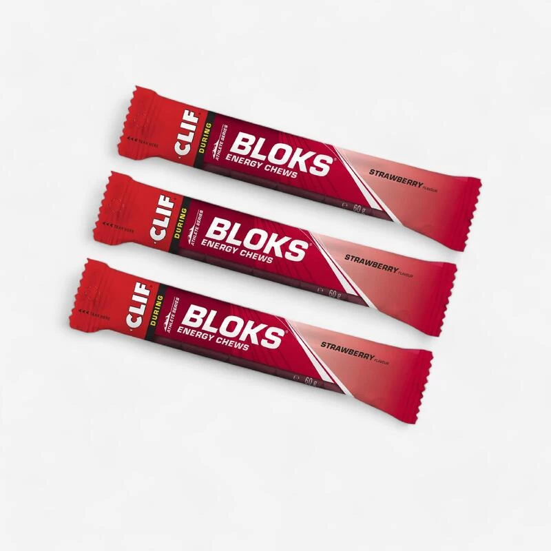 Gomme Énergétique CLIF BLOKS Fraise (60 G) *3 1 Gomme Énergétique CLIF BLOKS Fraise (60 G) *3