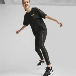 Legging ESS+ Minimal Gold Femme PUMA Black -Fit Runner Soldes legging ess minimal gold femme puma black 2