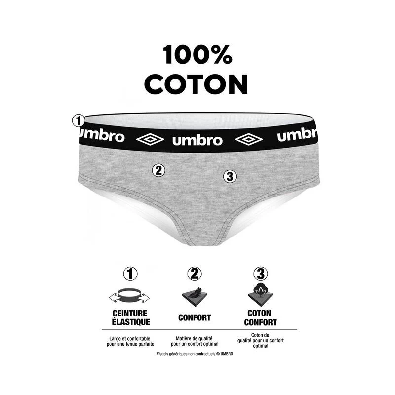 UMBRO Lot De 5 Culottes Femme 2 UMBRO Lot De 5 Culottes Femme – Image 2