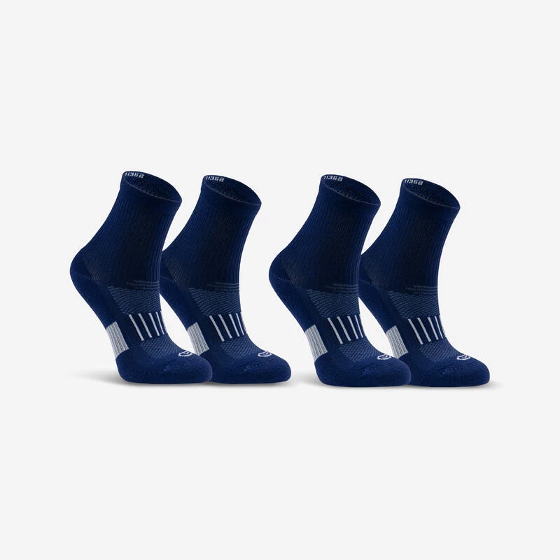 Lot X2 De Chaussettes Running Enfant -KIPRUN 500 MID Bleue Marine 1 Lot X2 De Chaussettes Running Enfant -KIPRUN 500 MID Bleue Marine