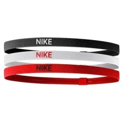 Nike Elastic Hairbands 3Pk Noir Blanc Rouge Adulte