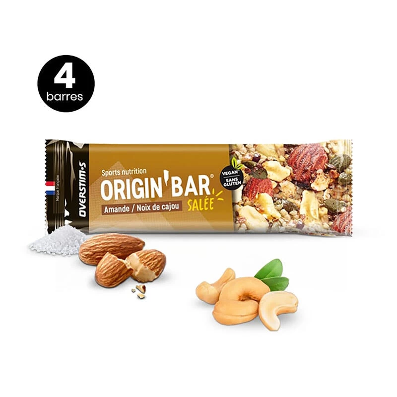 Overstims Barre Origin' Bar Salée - 4x40g 1 Overstims Barre Origin' Bar Salée - 4x40g