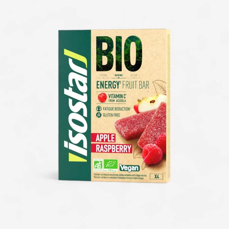 Pâte De Fruits à La Pomme Et à La Framboise Isostar - Bio Et Sans Gluten 4x 25g 1 Pâte De Fruits à La Pomme Et à La Framboise Isostar - Bio Et Sans Gluten 4x 25g