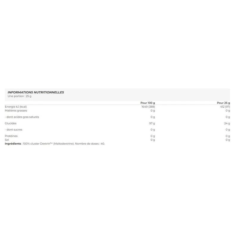 Préparations Energétiques | Préparations Energétiques | Cyclic Dextrin (1kg) | 2 Préparations Energétiques | Préparations Energétiques | Cyclic Dextrin (1kg) | – Image 2