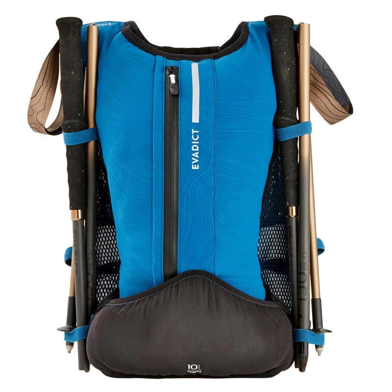 SAC DE TRAIL RUNNING MIXTE 10 L BLEU ET NOIR- VENDU AVEC POCHE À EAU 1L 4 SAC DE TRAIL RUNNING MIXTE 10 L BLEU ET NOIR- VENDU AVEC POCHE À EAU 1L – Image 4