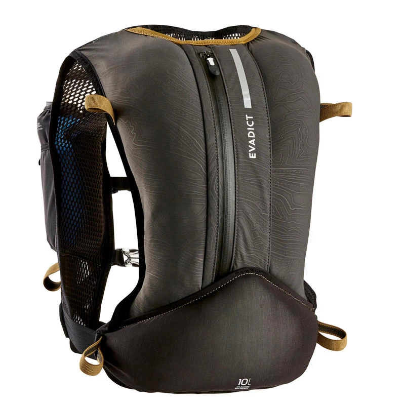 SAC DE TRAIL RUNNING MIXTE 10 L NOIR ET BRONZE - VENDU AVEC POCHE À EAU 1L 2 SAC DE TRAIL RUNNING MIXTE 10 L NOIR ET BRONZE - VENDU AVEC POCHE À EAU 1L – Image 2