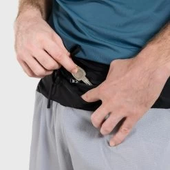 SHORT DE TRAIL RUNNING BAGGY HOMME GRIS 5 SHORT DE TRAIL RUNNING BAGGY HOMME GRIS -Fit Runner Soldes short de trail running baggy homme gris 2