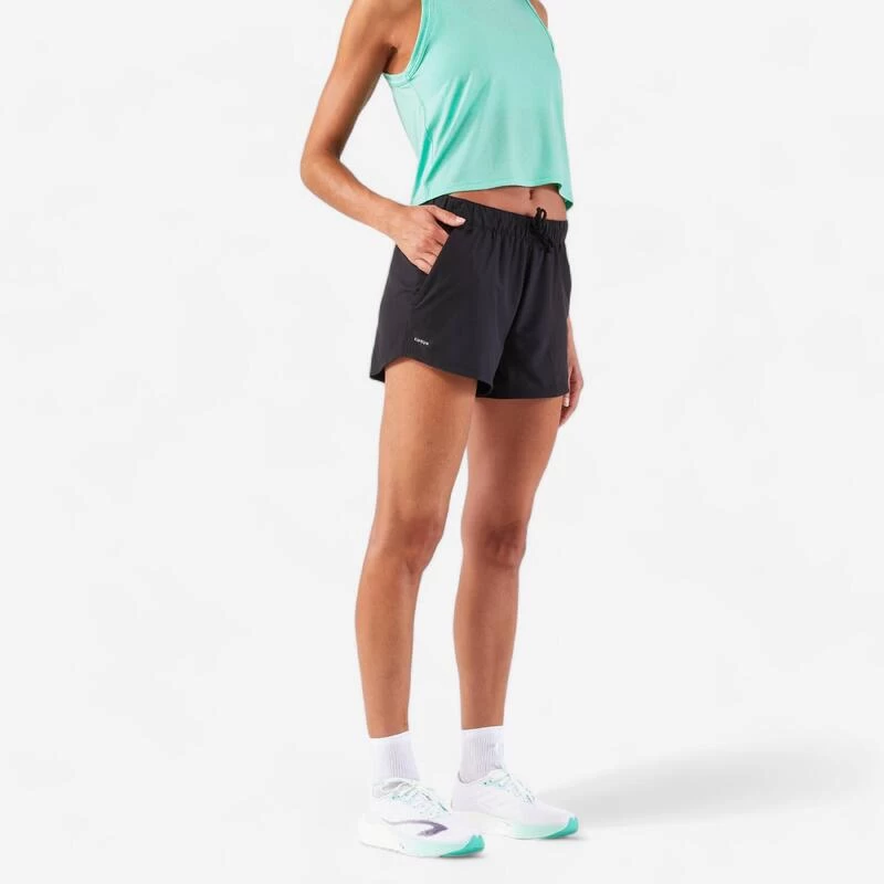 Short Running Respirant Femme - KIPRUN Run 500 Dry Noir 1 Short Running Respirant Femme - KIPRUN Run 500 Dry Noir
