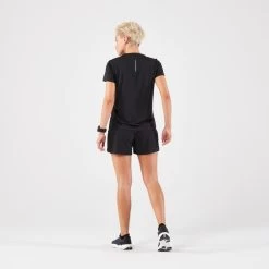 Kalenji T-shirt De Running Respirant Femme - KIPRUN Run 100 Noir 10 Kalenji T-shirt De Running Respirant Femme - KIPRUN Run 100 Noir -Fit Runner Soldes t shirt de running respirant femme kiprun run 100 noir 4