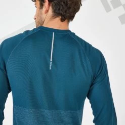 T-SHIRT RUNNING HOMME RESPIRANT MANCHE LONGUE - KIPRUN CARE BLEU PETROLE LTD 8 T-SHIRT RUNNING HOMME RESPIRANT MANCHE LONGUE - KIPRUN CARE BLEU PETROLE LTD -Fit Runner Soldes t shirt running homme respirant manche longue kiprun care bleu petrole ltd 3