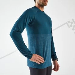 T-SHIRT RUNNING HOMME RESPIRANT MANCHE LONGUE - KIPRUN CARE BLEU PETROLE LTD 9 T-SHIRT RUNNING HOMME RESPIRANT MANCHE LONGUE - KIPRUN CARE BLEU PETROLE LTD -Fit Runner Soldes t shirt running homme respirant manche longue kiprun care bleu petrole ltd 4