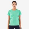 T-shirt Running Respirant Femme - KIPRUN Run 500 Dry Vert