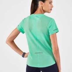 T-shirt Running Respirant Femme - KIPRUN Run 500 Dry Vert 8 T-shirt Running Respirant Femme - KIPRUN Run 500 Dry Vert -Fit Runner Soldes t shirt running respirant femme kiprun run 500 dry vert 2