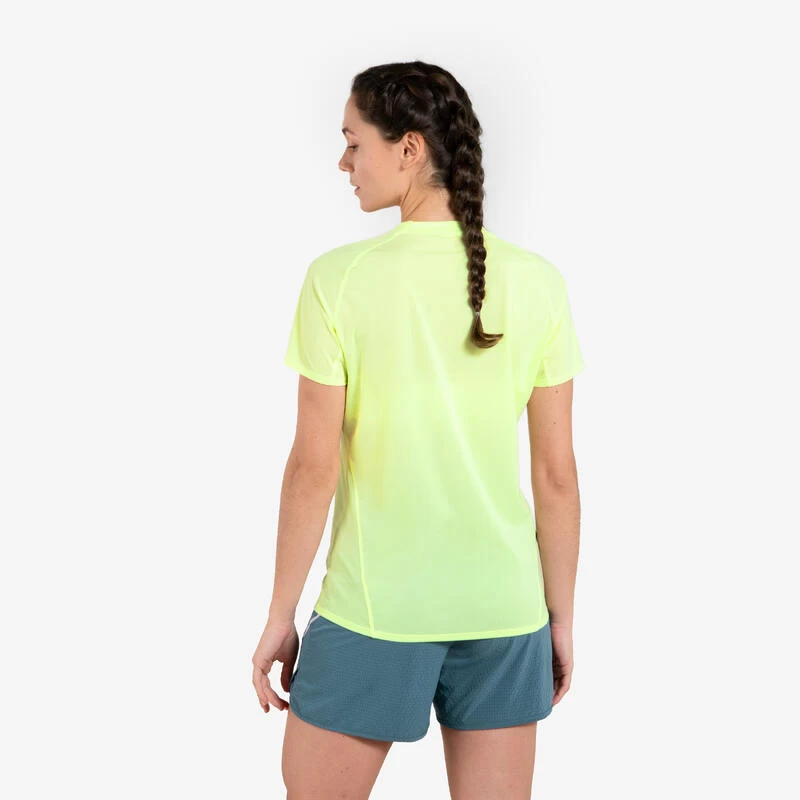 TEE SHIRT DE TRAIL RUNNING MANCHES COURTES GRAPH FEMME LIME 4 TEE SHIRT DE TRAIL RUNNING MANCHES COURTES GRAPH FEMME LIME – Image 4