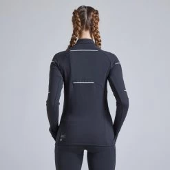 TEE SHIRT RUNNING MANCHES LONGUES HIVER FEMME KIPRUN WARM LIGHT NOIR ROSE 16 TEE SHIRT RUNNING MANCHES LONGUES HIVER FEMME KIPRUN WARM LIGHT NOIR ROSE -Fit Runner Soldes tee shirt running manches longues hiver femme kiprun warm light noir rose 6