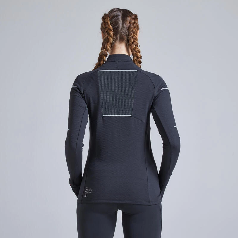 TEE SHIRT RUNNING MANCHES LONGUES HIVER FEMME KIPRUN WARM LIGHT NOIR ROSE 7 TEE SHIRT RUNNING MANCHES LONGUES HIVER FEMME KIPRUN WARM LIGHT NOIR ROSE – Image 7