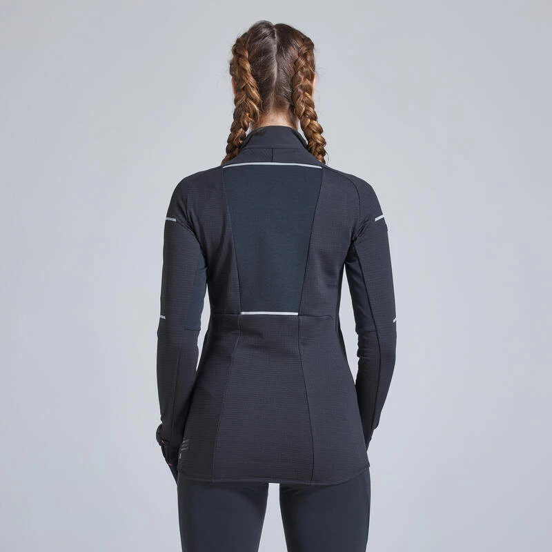 TEE SHIRT RUNNING MANCHES LONGUES HIVER FEMME KIPRUN WARM REGUL NOIR CORAIL 3 TEE SHIRT RUNNING MANCHES LONGUES HIVER FEMME KIPRUN WARM REGUL NOIR CORAIL – Image 3