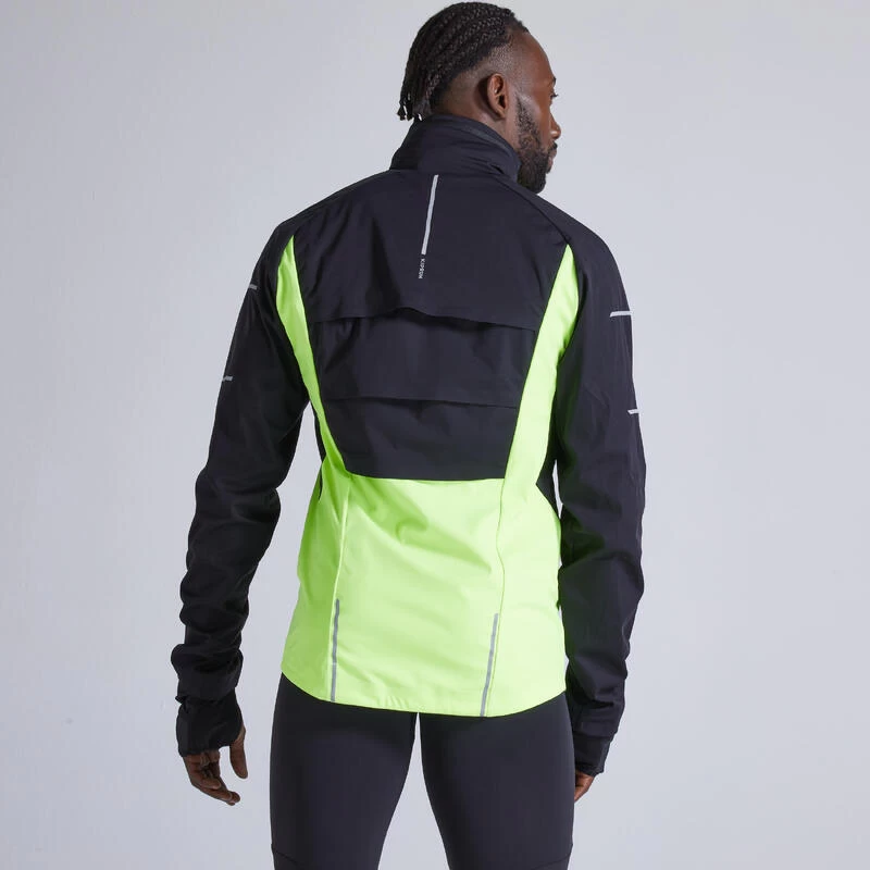 VESTE RUNNING HIVER DEPERLANTE COUPE-VENT HOMME KIPRUN WARM REGUL JAUNE 3 VESTE RUNNING HIVER DEPERLANTE COUPE-VENT HOMME KIPRUN WARM REGUL JAUNE – Image 3