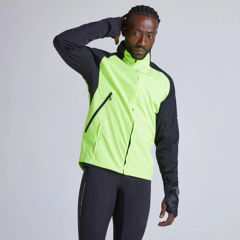 VESTE RUNNING HIVER DEPERLANTE COUPE-VENT HOMME KIPRUN WARM REGUL JAUNE 4 VESTE RUNNING HIVER DEPERLANTE COUPE-VENT HOMME KIPRUN WARM REGUL JAUNE – Image 4