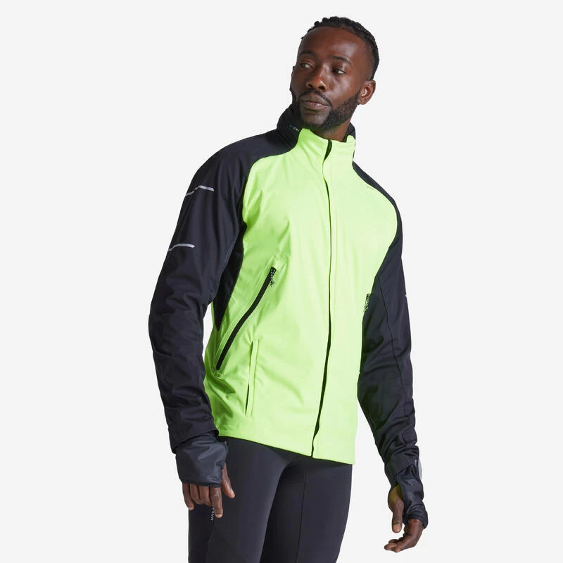 VESTE RUNNING HIVER DEPERLANTE COUPE-VENT HOMME KIPRUN WARM REGUL JAUNE 1 VESTE RUNNING HIVER DEPERLANTE COUPE-VENT HOMME KIPRUN WARM REGUL JAUNE