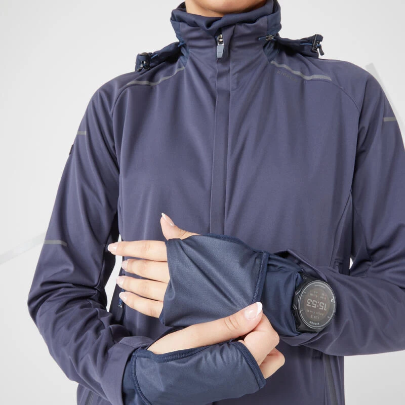 VESTE RUNNING HIVER FEMME DÉPERLANTE COUPE-VENT- KIPRUN WARM REGUL BLEU 9 VESTE RUNNING HIVER FEMME DÉPERLANTE COUPE-VENT- KIPRUN WARM REGUL BLEU – Image 9