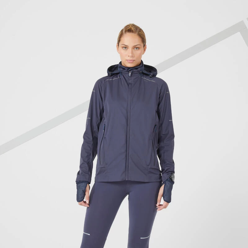 VESTE RUNNING HIVER FEMME DÉPERLANTE COUPE-VENT- KIPRUN WARM REGUL BLEU 1 VESTE RUNNING HIVER FEMME DÉPERLANTE COUPE-VENT- KIPRUN WARM REGUL BLEU