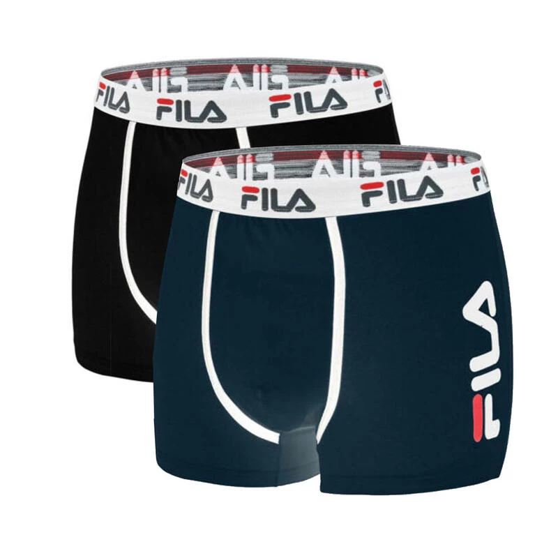X2 Boxers Noir/Marine Homme Fila FU5040 1 X2 Boxers Noir/Marine Homme Fila FU5040