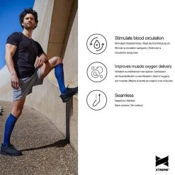 Xtreme Chaussettes De Compression De Course à Pied 2 Paires Multicolore Rouge -Fit Runner Soldes xtreme chaussettes de compression de course a pied 2 paires multicolore rouge 2