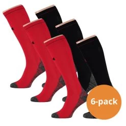 Xtreme Chaussettes De Compression De Course à Pied 6 Paires Multicolore Rouge
